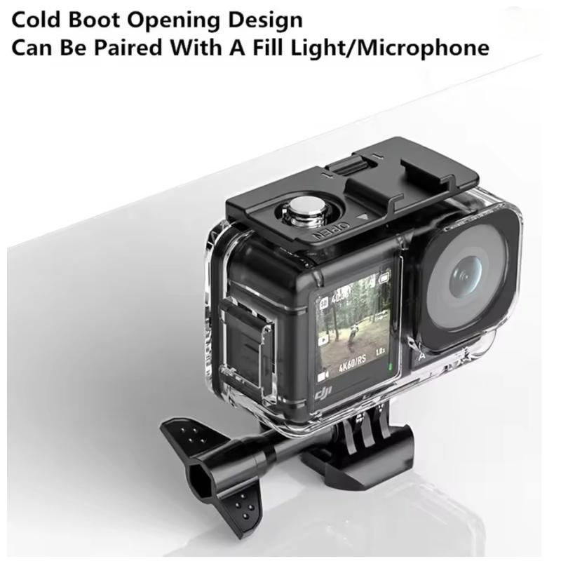 60M Diving Waterproof Protective Housing Case with Anti‑Fog Inserts for DJI Action 5 Pro 4 3, Underwater Camera Accessories