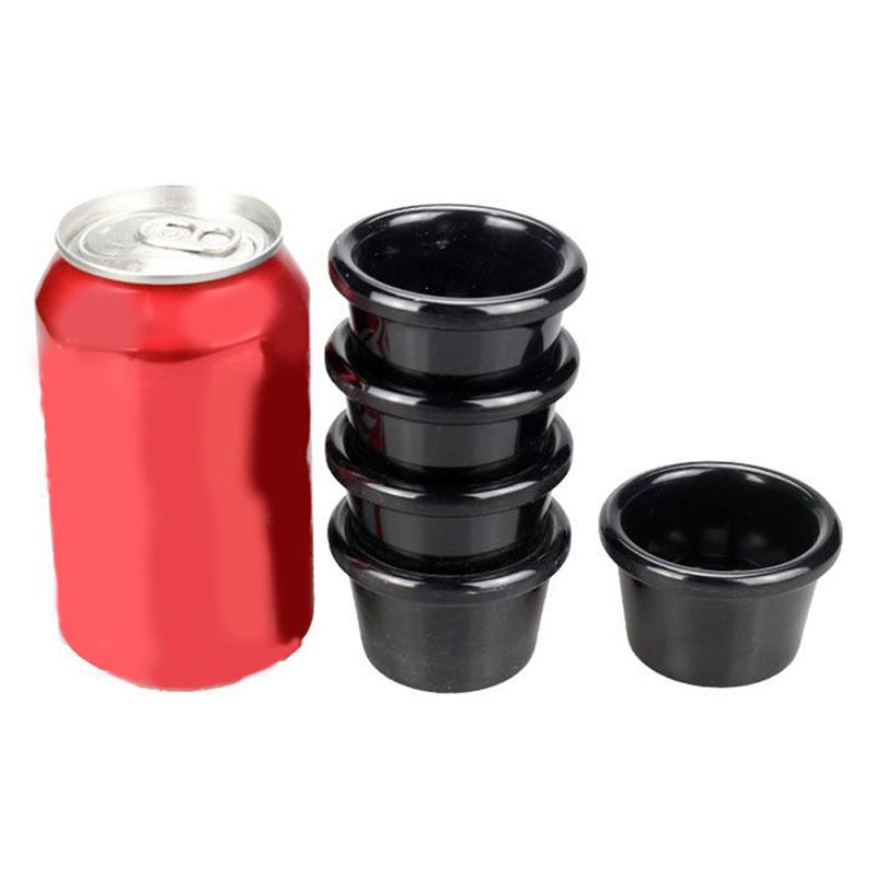 Sauce Bowl Gravy Boats Round Glossy Melamine 6Cm 50Ml Black Mini Dipping Cup