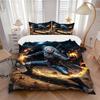3pcs Flame Warrior Cover Set, 1 Cover + 2 Pillowcases (No Insert), Bedding for All Seasons, Bedding,Bedroom Decor Yy250922088