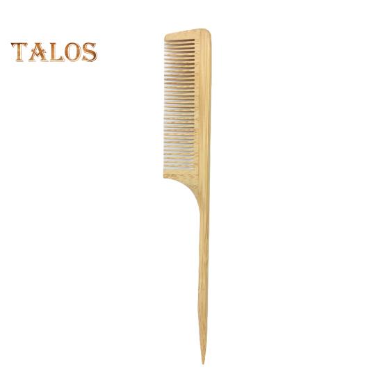 Natural Bamboo Wide Tooth Hair Comb for Women Men Anti-Static Afro Fork Comb Detangler Brush for Curly Straight Wet Dry Hair Prevents Breakage