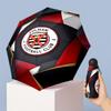 Fulham Football Pattern Printed Mini 5 Folds 8 Ribs Compact Umbrella Windproof Waterproof Lightweight Portable Folding