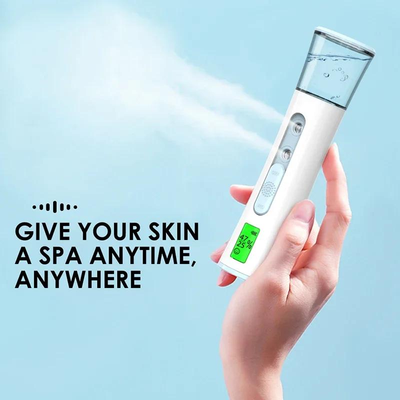 Rechargeable Mini Portable Humidifier Nano Mister Facial Steamer Device Beauty Spray Hydrating Apparatus Cold Spray Apparatus