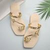 Fashionable Butterfly Pinch Toe Sandal Metal Strap Fat Sandals Summer New Holiday Outdoor Beach Sandals Shoes Woman 2025 Trend