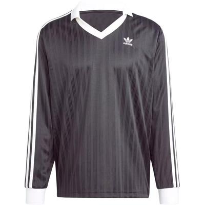 Originals Adicolor Piqué Football Long Sleeve Top With Vintage Stripe Design Men Tops Black IZ4808