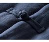 Men's Winter Fleece-Lined Ramie Cotton Coat with Chinese Frog Buttons