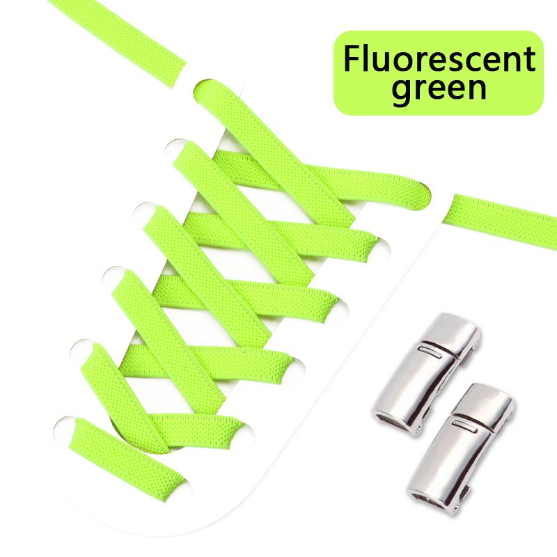 Magnetic Shoelaces without ties Elastic Laces Sneakers No Tie Shoe laces Tennis Kids Adult 8mm Flat Shoelace Shoe Accessories