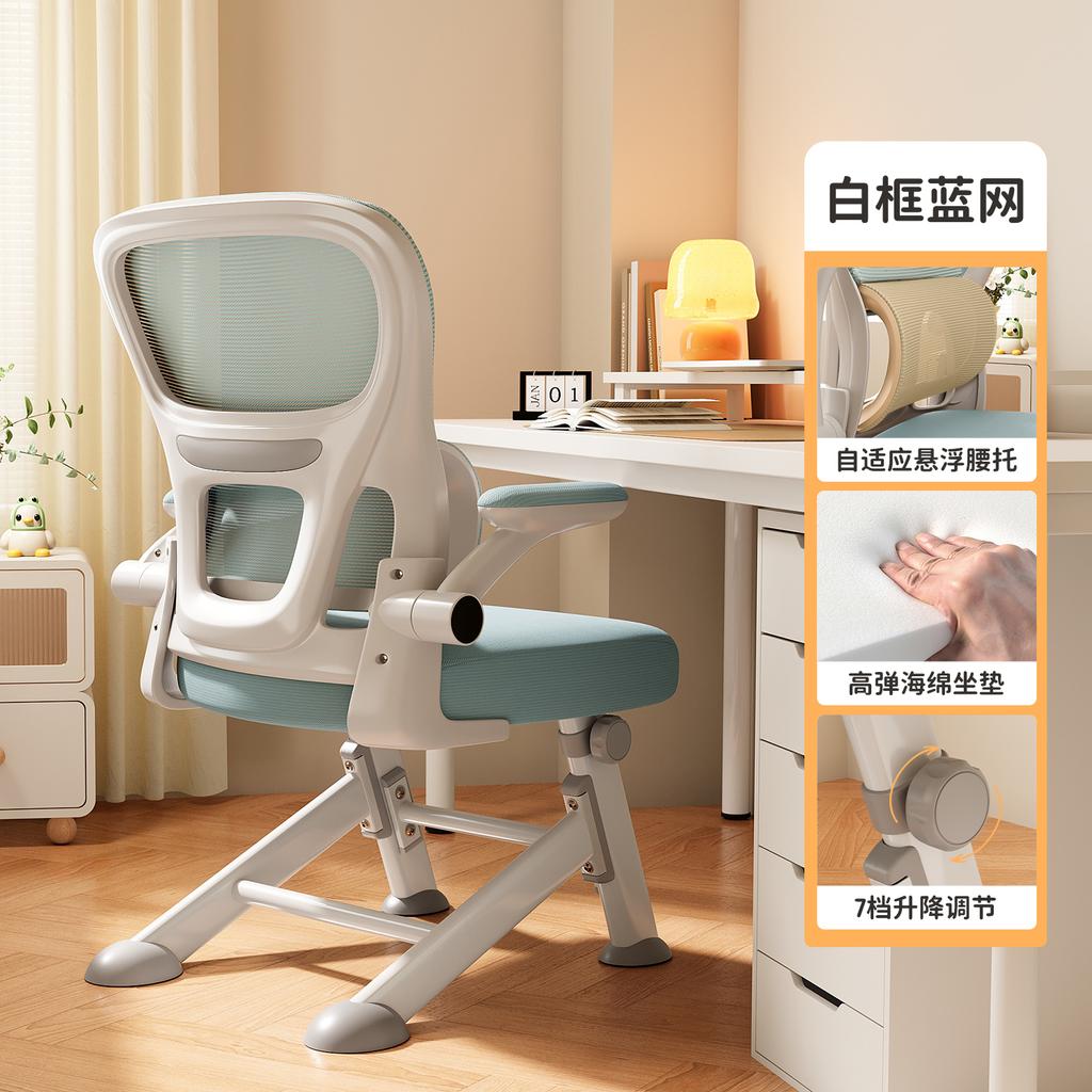 Ergonomic Study Chair for Teens - Adjustable Student Desk Chair, Lumbar Support Computer Chair, Home Office Learning Seat