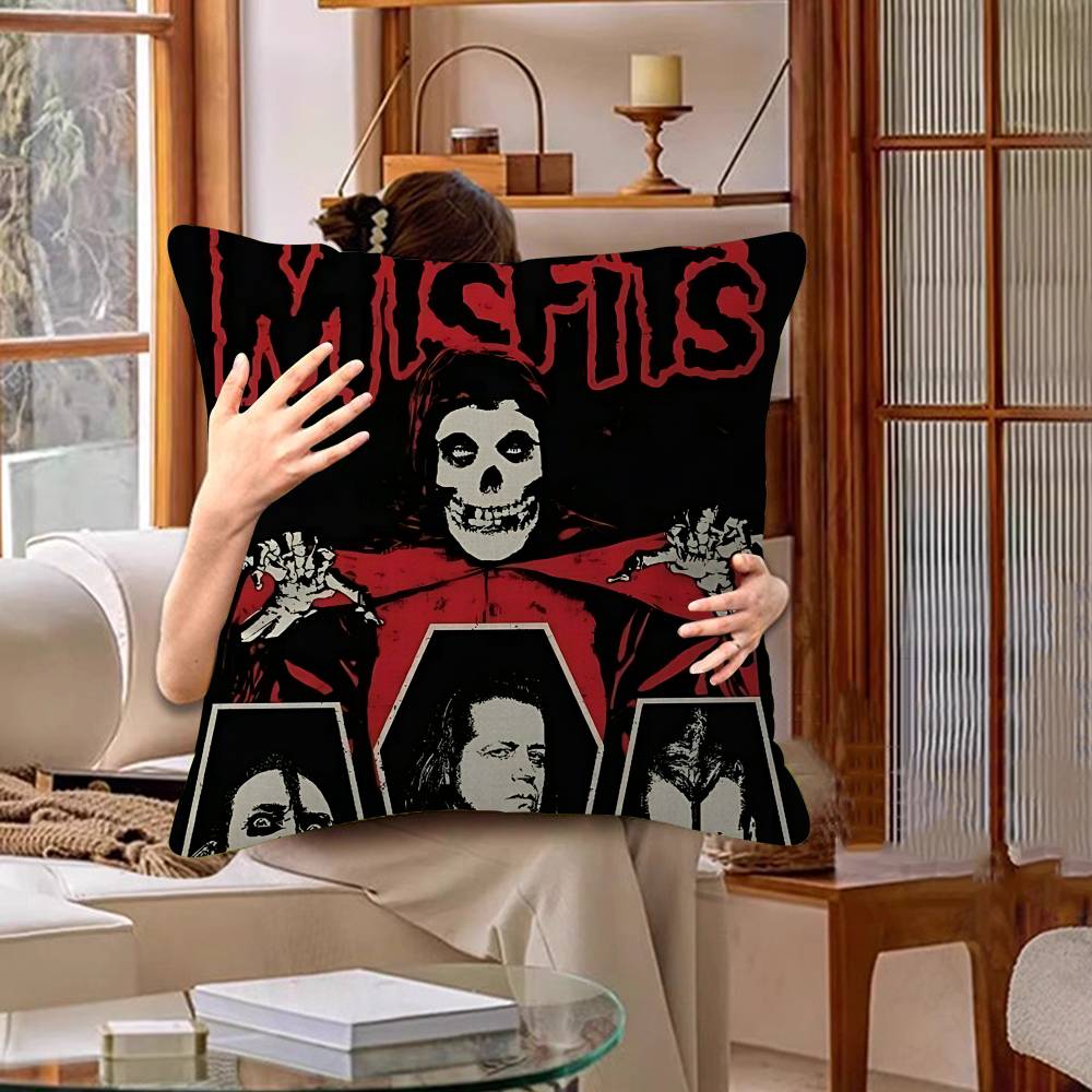 Classic M-Misfits Punk Band Cushion Cover Decorative Pillow Sofa Home Decor Case Pillow Cases