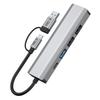 Tech-Protect Hb03 Hub Adapter 5In1 Type-C + Usb2.0 + Usb3.0 + Rj45 Space Grey