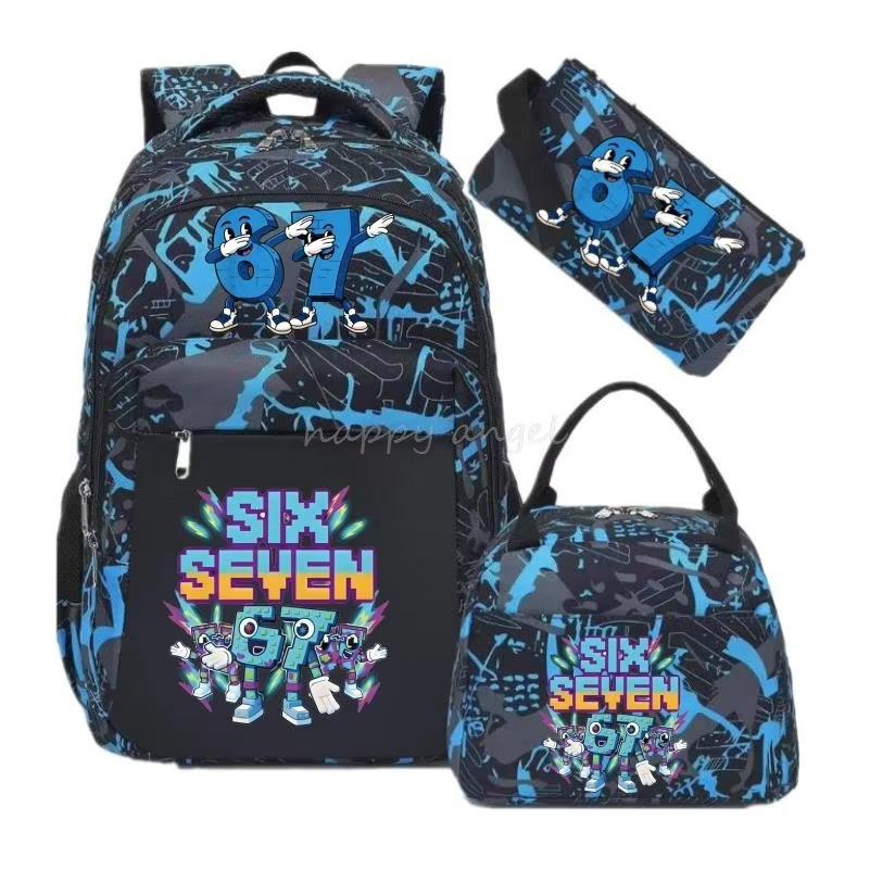 Schulrucksack mit großer Kapazität und Schultergurt; Schüler Drei-teiliges Federmäppchen-Set