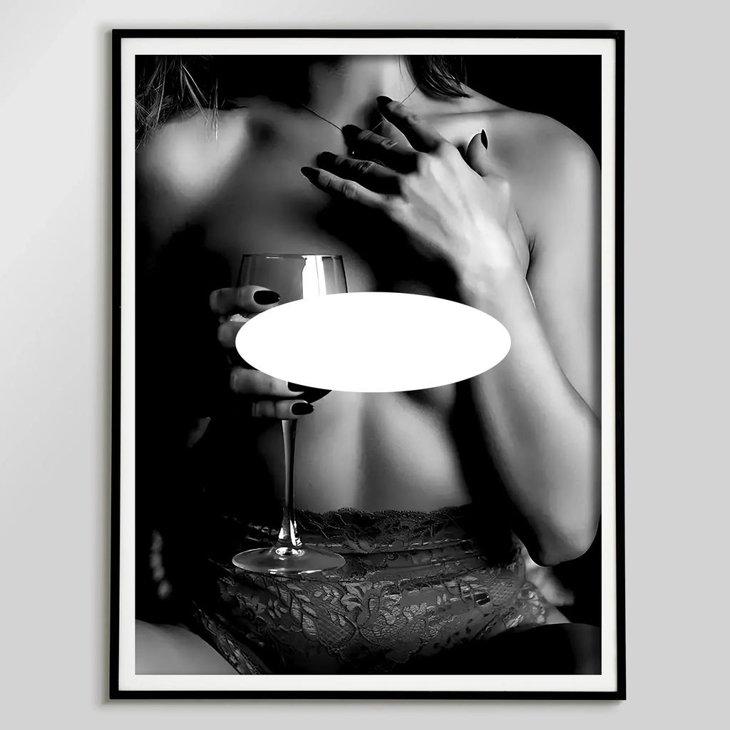 Retro Trendy Newspapers Girl Bar Magazine Cover Aesthetic Poster Print Wall Art Pictures Canvas Painting Living Room Home Decor