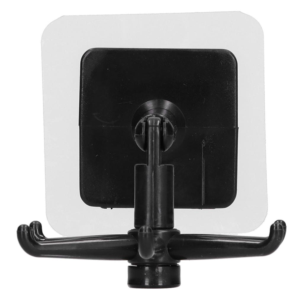 No Punch Unique Shape Hook Rotatable Storage Holder Wall Hanger for Home Bathroom(White )