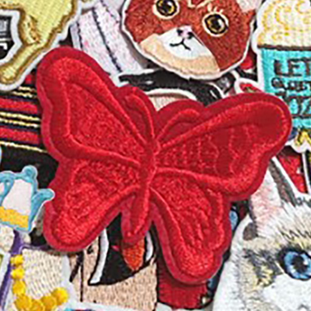 50pcs Embroidered Patch Cute Cartoon Safe Eco Friendly Sewing Patches Flower Patches for Skirts