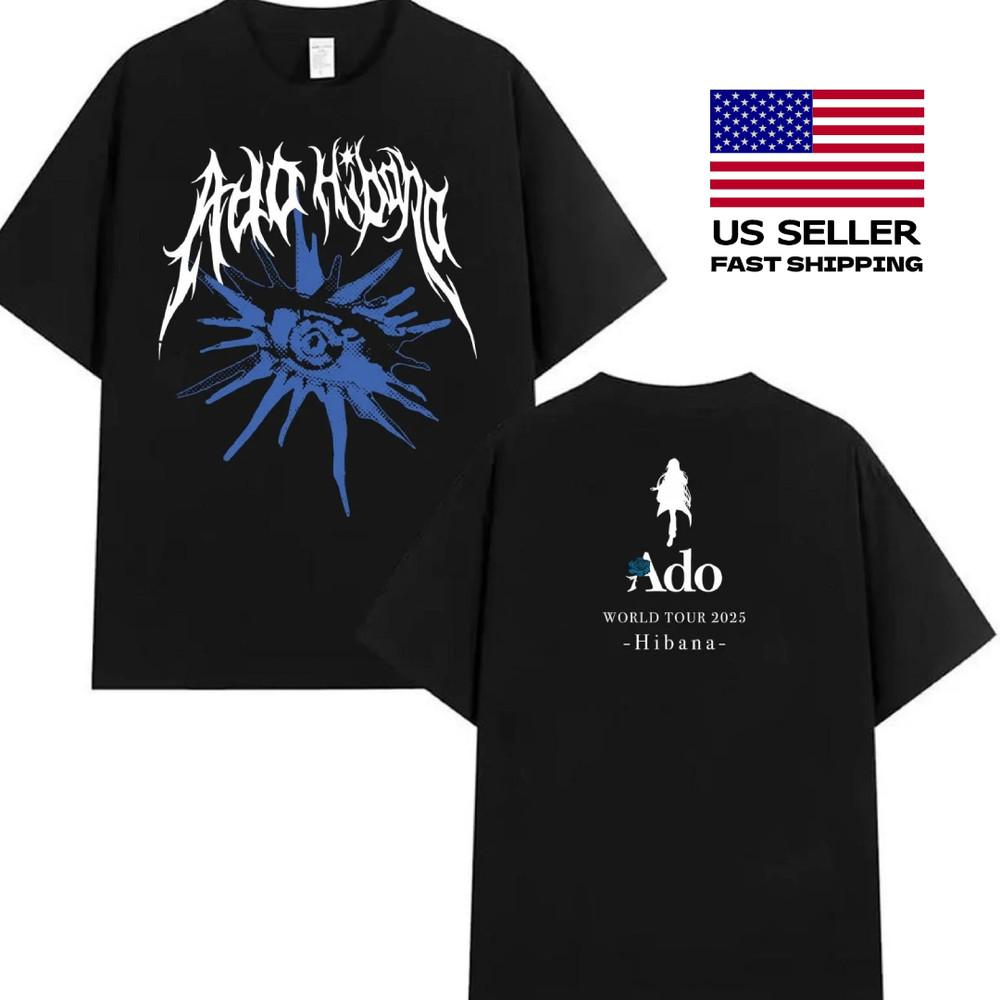 

Двостороння футболка Ado Hibana Tour 2, Футболка з музичного туру, Футболка Ado Fans Hibana Унісекс XXL