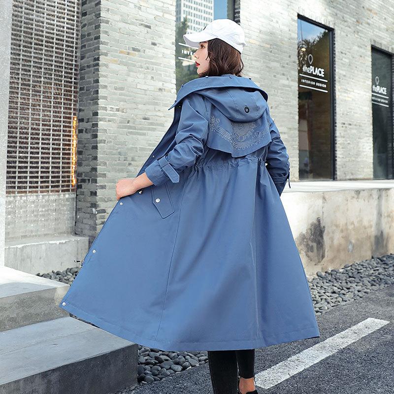 Dámská bunda s kapucí, odnímatelnou podšívkou, větruodolná, lehká, zateplená, hřejivá, odolná proti chladu, dlouhá, ležérní, sportovní bunda, parka, bavlněná bunda