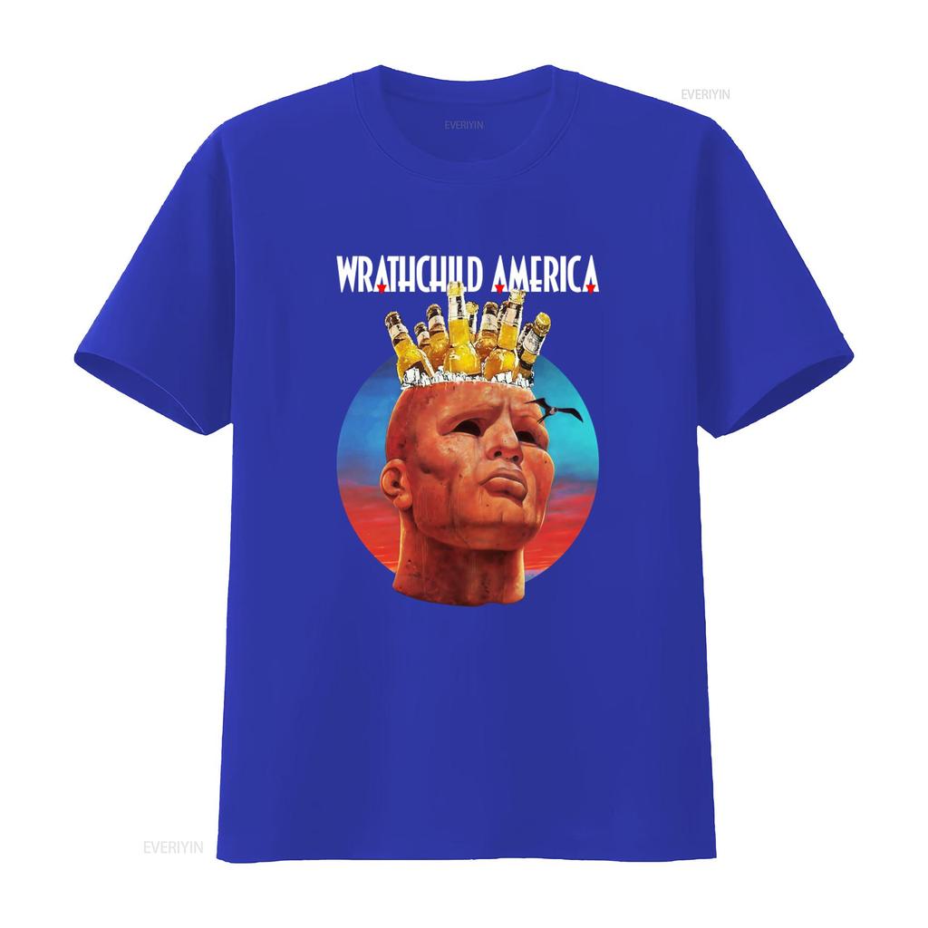 Wrathchild Amerika Tour T-Shirt Ich bin nicht betrunken, ich trinke nur Print Herren vintage gewaschen homme streetwear Dehnbar