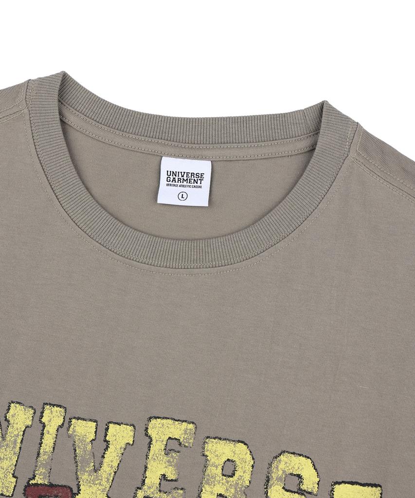 Yunibeoseugameonteu Ug Vintage Athletic T-Shirt_Beige
