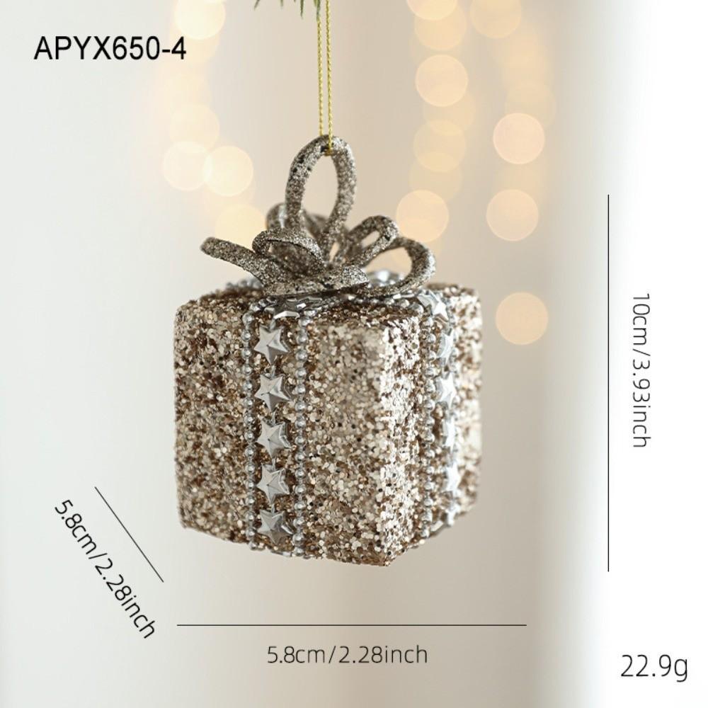 Nya Champagne Julträdskula Hängande Prydnader Glitter Skum Julgransdekorationer Julpynt Julparty