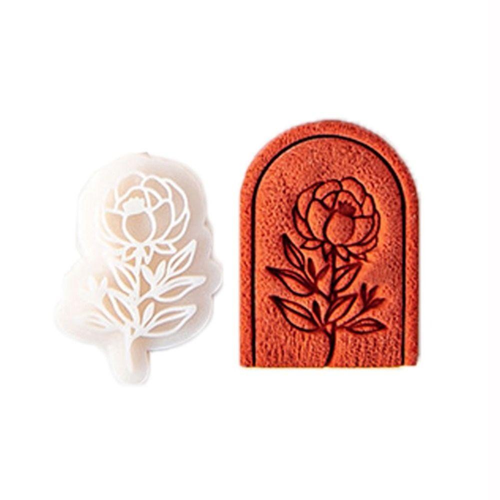 Rose Carnation Soft Pottery Polymer Clay Cutter Earrings Mold Vintage Leaf Ornaments Clay Mould Cut Embossing Making Tool