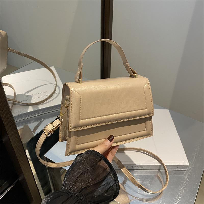 Street Casual Einfarbig Umhängetasche 2025 Neue Lässige Handtasche auf der Neuen Mode Einfache Messenger Kleine Quadratische Tasche