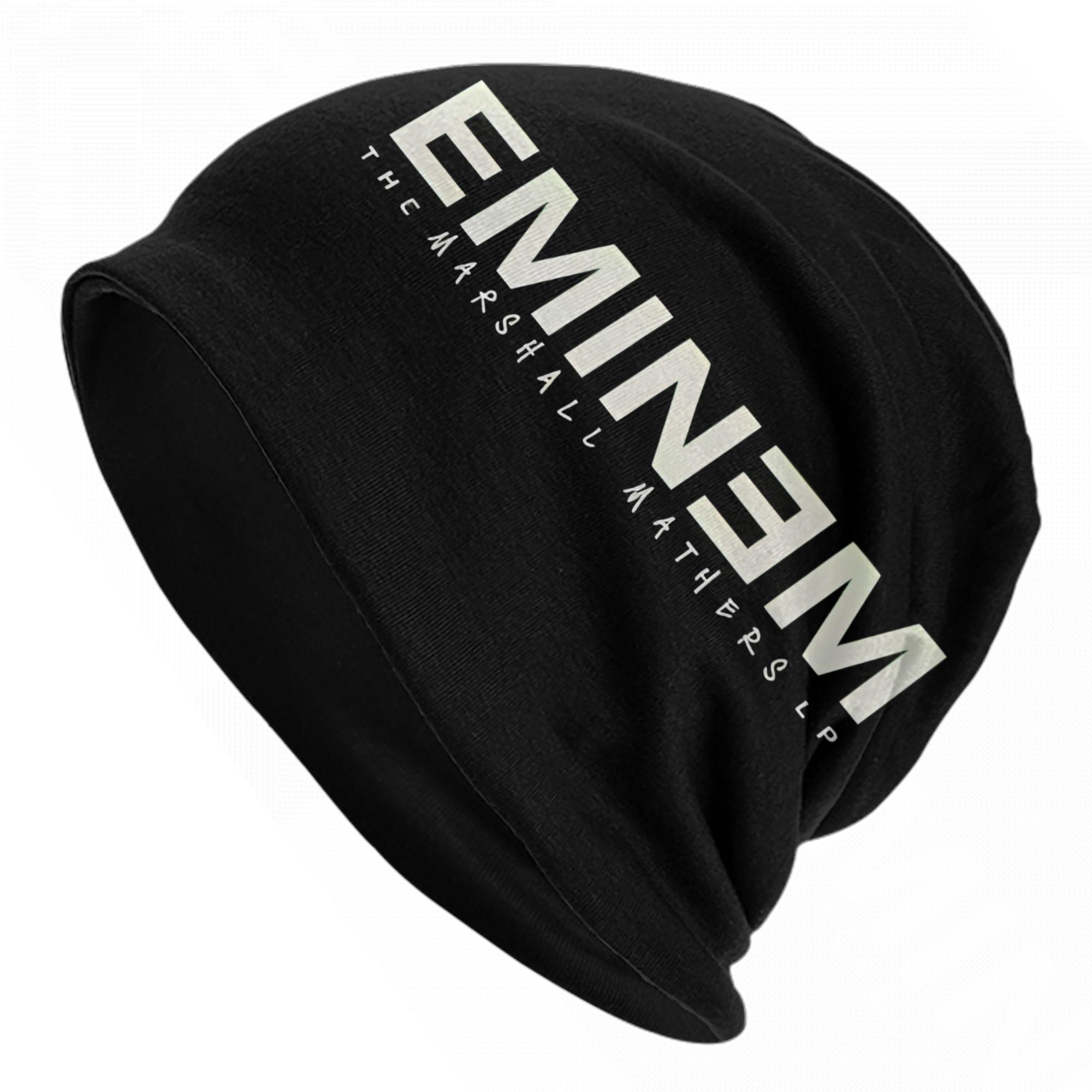

EMINEM Logo Skullies Beanies Hat Rap Hip Hop Summer Unisex Outdoor Cap Warm Multifunction Bonnet Hat One Size