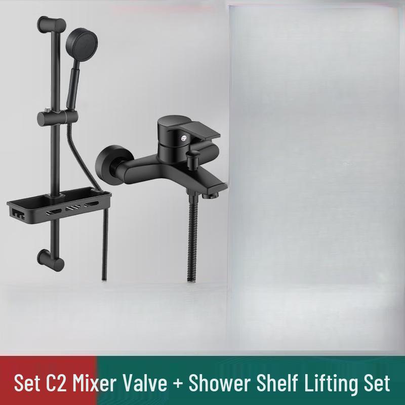 OEING Black Copper Wall-Mounted Shower System