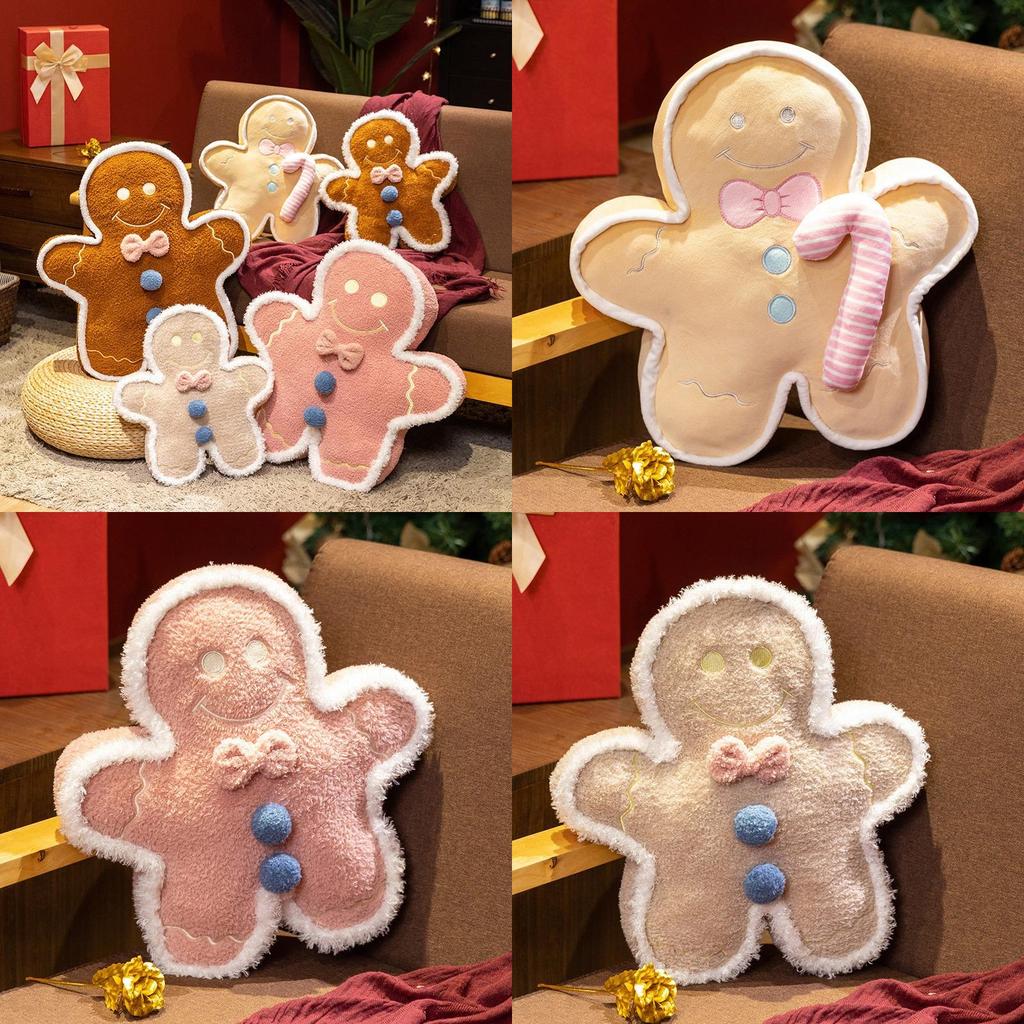 Gingerbread Man Plush Toy With Super Soft Short Plush For Christmas Scene Decor And Gift