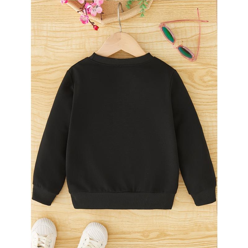 Kids Sweatshirt Halloween Pumpkin Print Casual Crew Neck Sweatshirt with Slight Stretch for Spring/Fall, Regular Fit