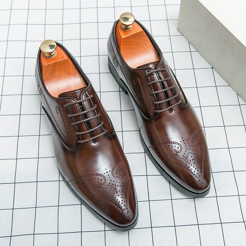 Herbst Übergangsschuhe Loafer für Herren Blockabsatz Hochzeitsschuhe Business Handgefertigt Herren Kleiderschuhe Größe 38-46