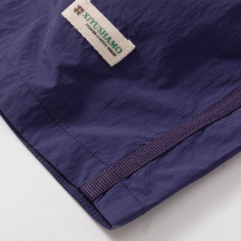 Men's Quick Dry Nylon Athletic Shorts – Elastic Waist Zipper Pocket Shorts for Outdoor Sports & Summer