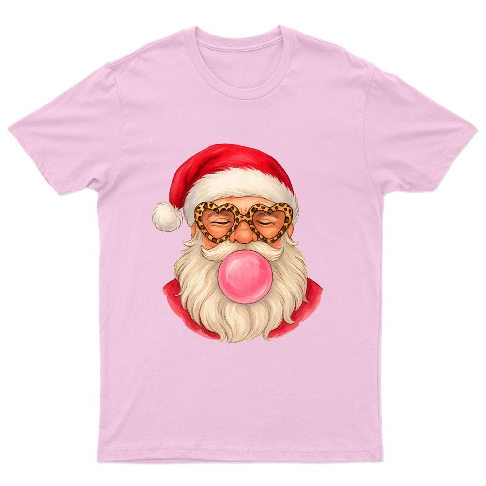 Santa Bubblegum Christmas Holiday TShirt Unisex Gift Retro Funny Unisexs