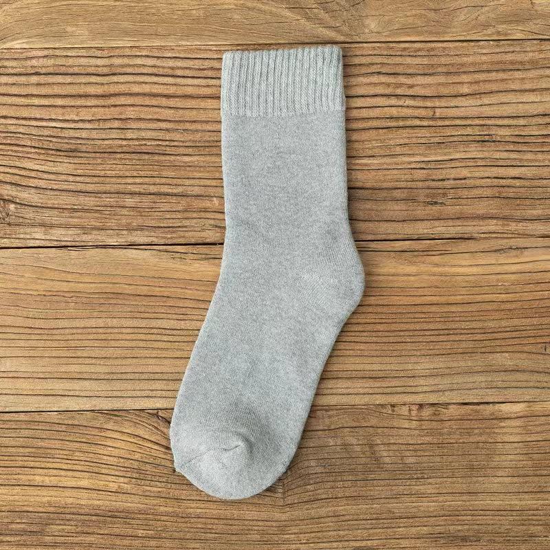 5 Pairs Autumn and Winter Thick Fleece Socks, Men's Mid-calf Socks, Anti-odor Winter Warm Socks, Women's Winter Long Loop Socks