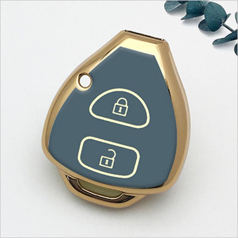 TPU Car Key Case Cover For Toyota Auris HiLux Corolla Fortuner Prado Verso Camry Reiz Yaris Vitz Vios Rav4 Ractis 2/3/4 Button