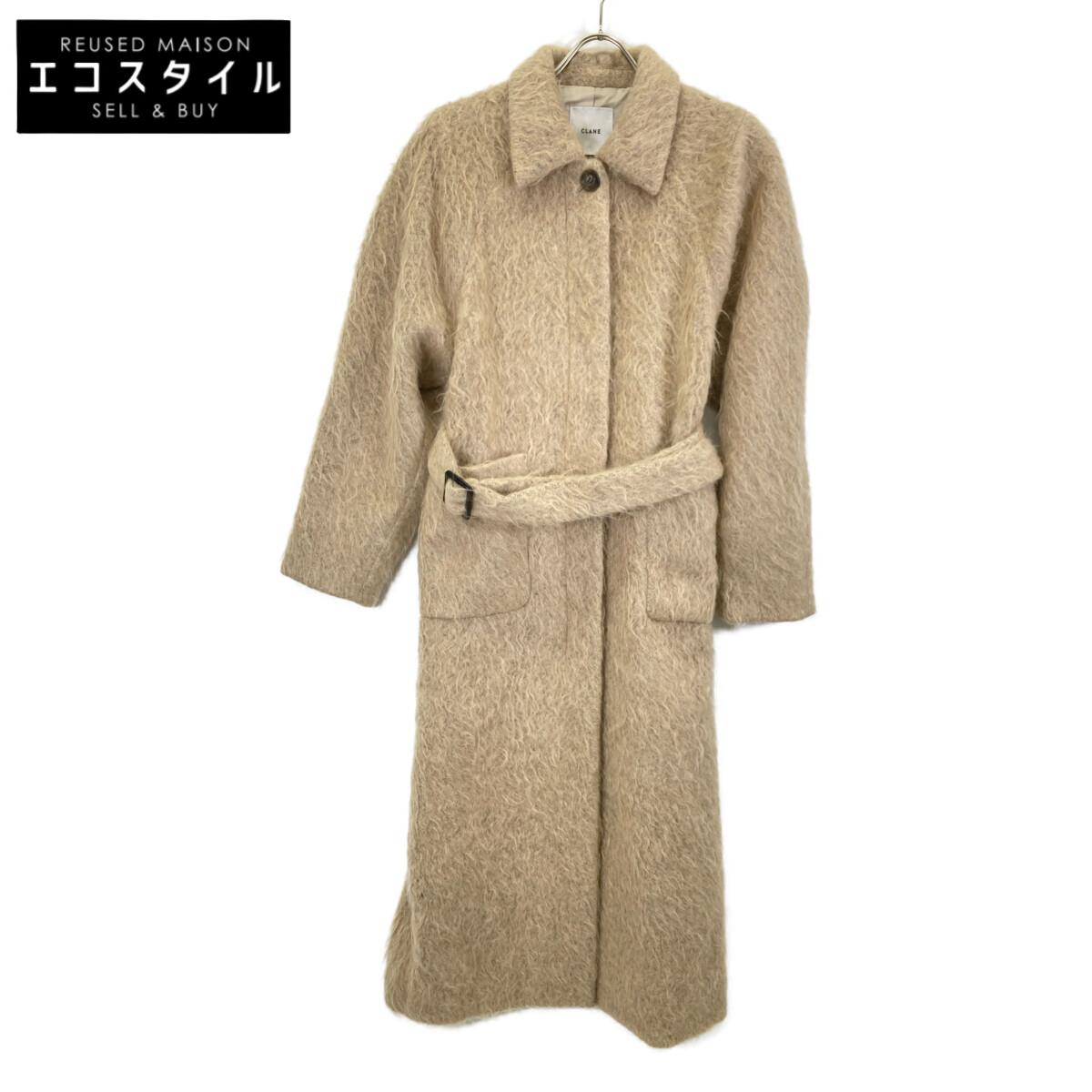 

CLANE 24AW 17101-0032 Long Shaggy Ladies Maxi Coat coat 1 beigeUsed