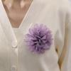 Camellia Shape Brooch Flower Theme Clothes Chiffon Breastpin for Loved Ones