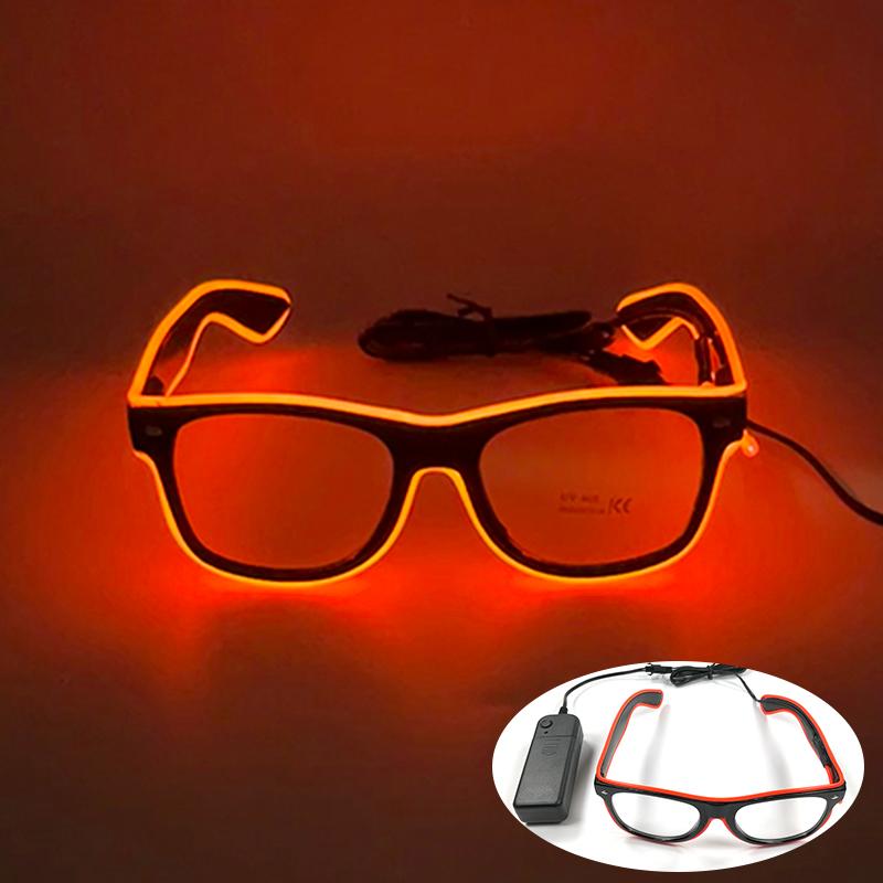 Hot Sale Luminous Neon Glasses With Lights LED Eyeglasses Bar Rave Parties Props Glowing Glasses Festival Club Supplies