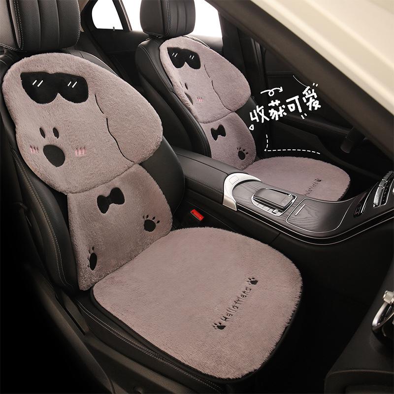 Winter Plüsch Autositzkissen aus Kaninchenfellimitat - Niedlich und warm für Haustiere