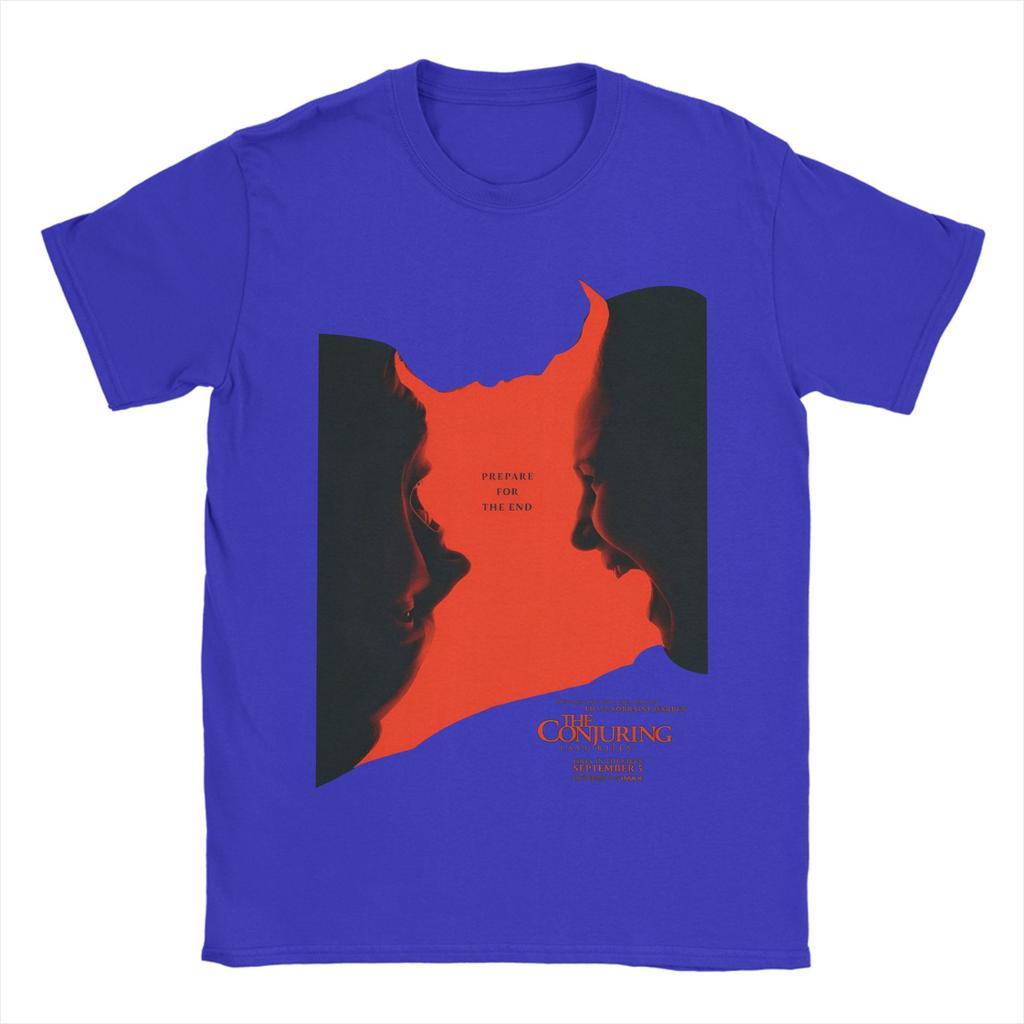 The Conjuring Movie   T-Shirt Men  Vintage Pure Cotton Tees Round Neck Short Sleeve T Shirt New Arrival Clothing