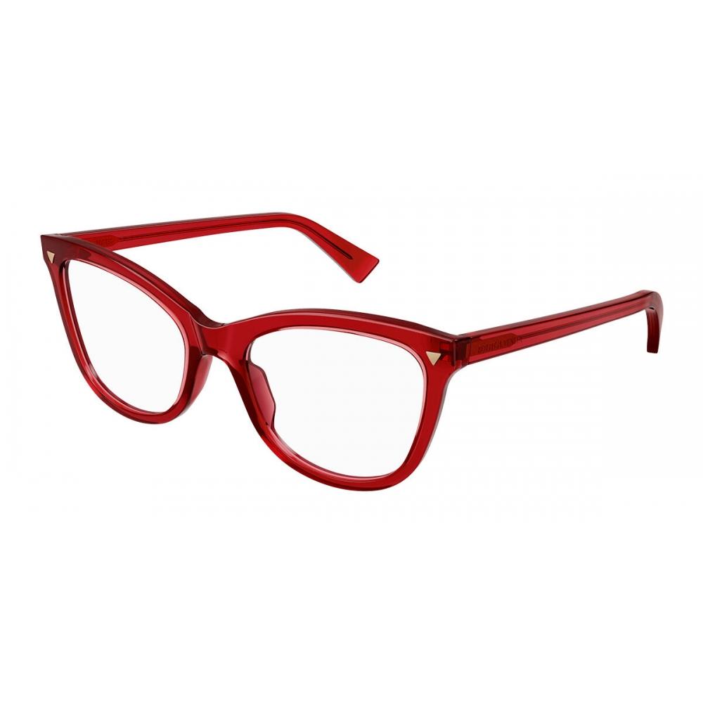 

Bottega Veneta Bv1226o 004 Women Eyeglasses Transparent Red/52-19-145