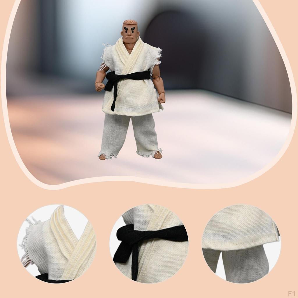 1/12 Action Figure Clothes Doll Costume Men Judo Uniform Fashion Trendy Mini Dress up Miniature