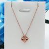 Purple Gold Hollow Car Flower Lucky Grass Pendant Super Flash Plated Rose Gold Flower Pendant Jewelry Women
