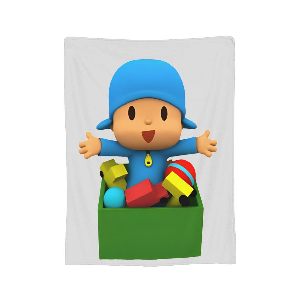 Pocoyoed Comedy Cartoon Blanket Wool Funny Warm Throw Blankets For Home Restaurant Spring/Autumn,