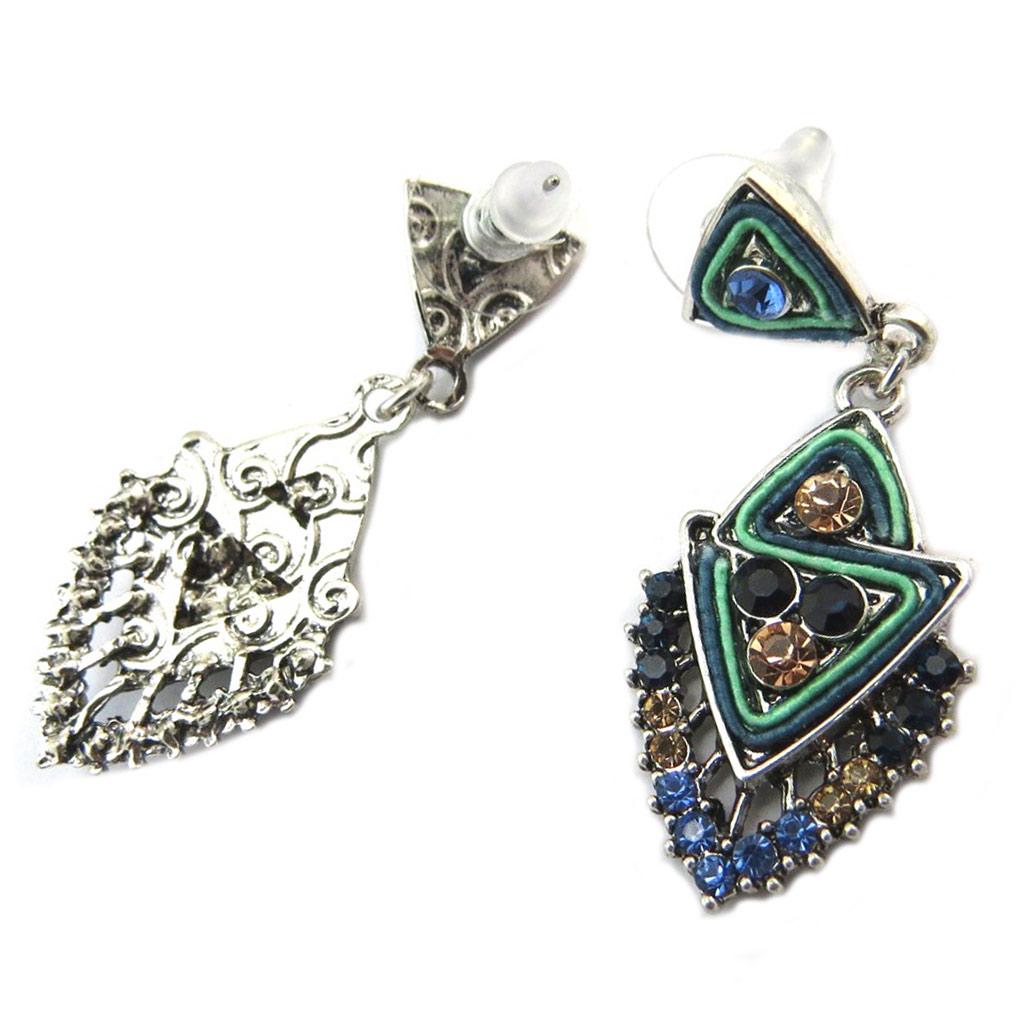 Les Trésors De Lily [P3672] - Designové náušnice 'Altaï' modrozelené