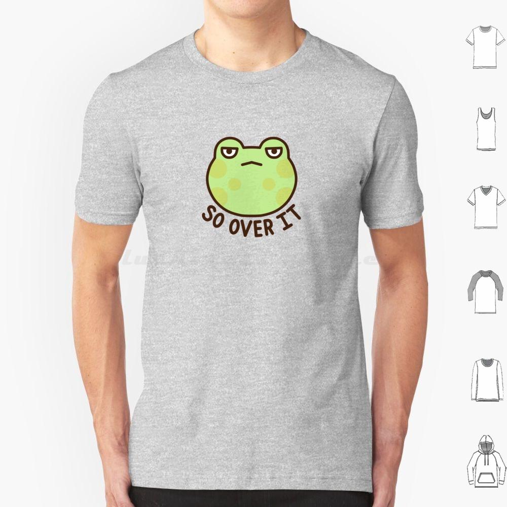 So Over It Frog T Shirt 6xl Cotton Cool Tee Frog Over It Meme Funny Frogs Cute Angry Animals Animal Green Goblincore
