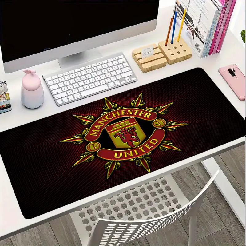 Flaming Manchester Crest Mouse Pad, Gaming Mouse Pad, Keyboard Pad, Desk Decor for Computer Notebook Fan Gift Birthday Gift