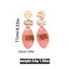 Vintage Maillard Style Pink 3D Geometric Beaded Handmade Wire Wrapped Earrings