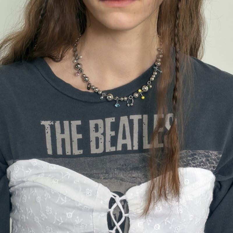 HYPNOTIZE BALL CONNECTING PIERCING NECKLACE