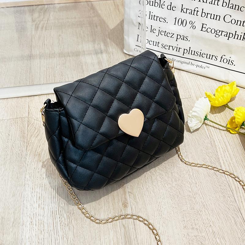 Women's Bag New Versatile Chain Crossbody Mini Bag Light Luxury Saddle Embroidered Rhombus Small Square Bag