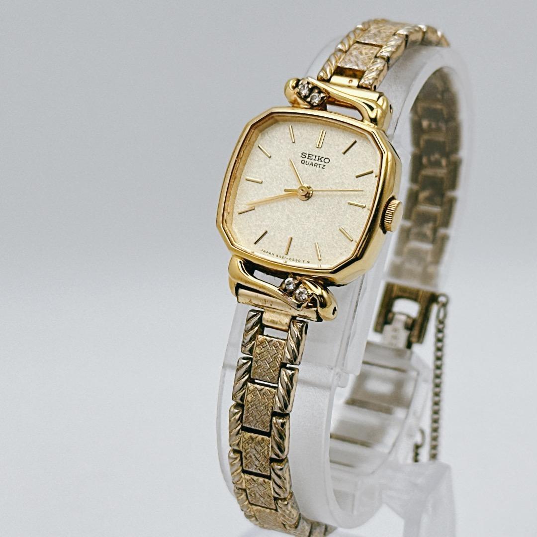 [Operation/Battery Replacement] SEIKO Seiko Bracelet Watch with Stone Vintage Gold