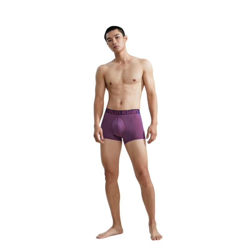 Calvin Klein Eye-Catching Jacquard Waistband Boxer Briefs Men underwear Purple NB3671FSC